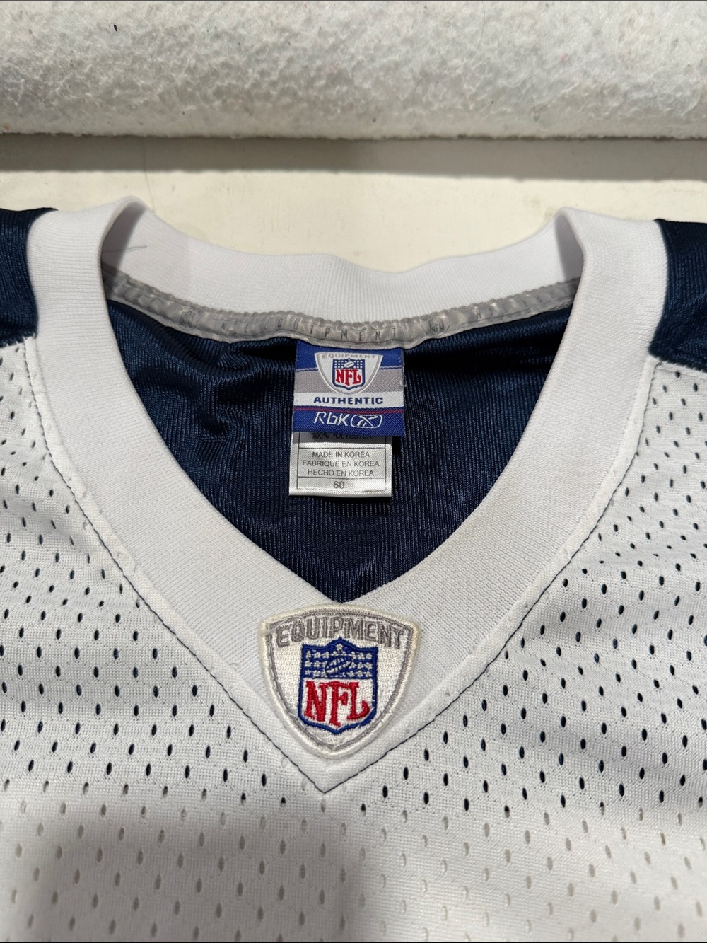 Reebok White Mesh NFL Jersey with Royal Blue Patch Tony Romo #9 - Picture 3 of 7